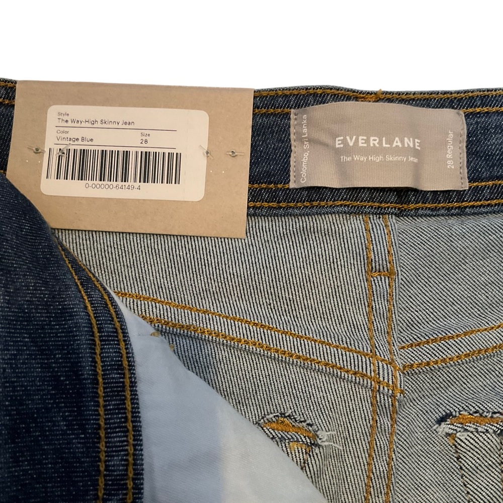 NWT Everlane The Way-High® Clean Front Skinny Jean Vintage Blue Women's … - Picture 14 of 16
